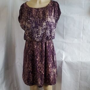 Joe Fresh patterned purple wrap dress Size L